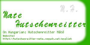 mate hutschenreitter business card