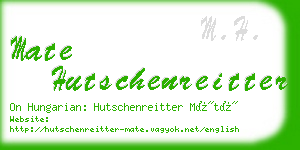 mate hutschenreitter business card